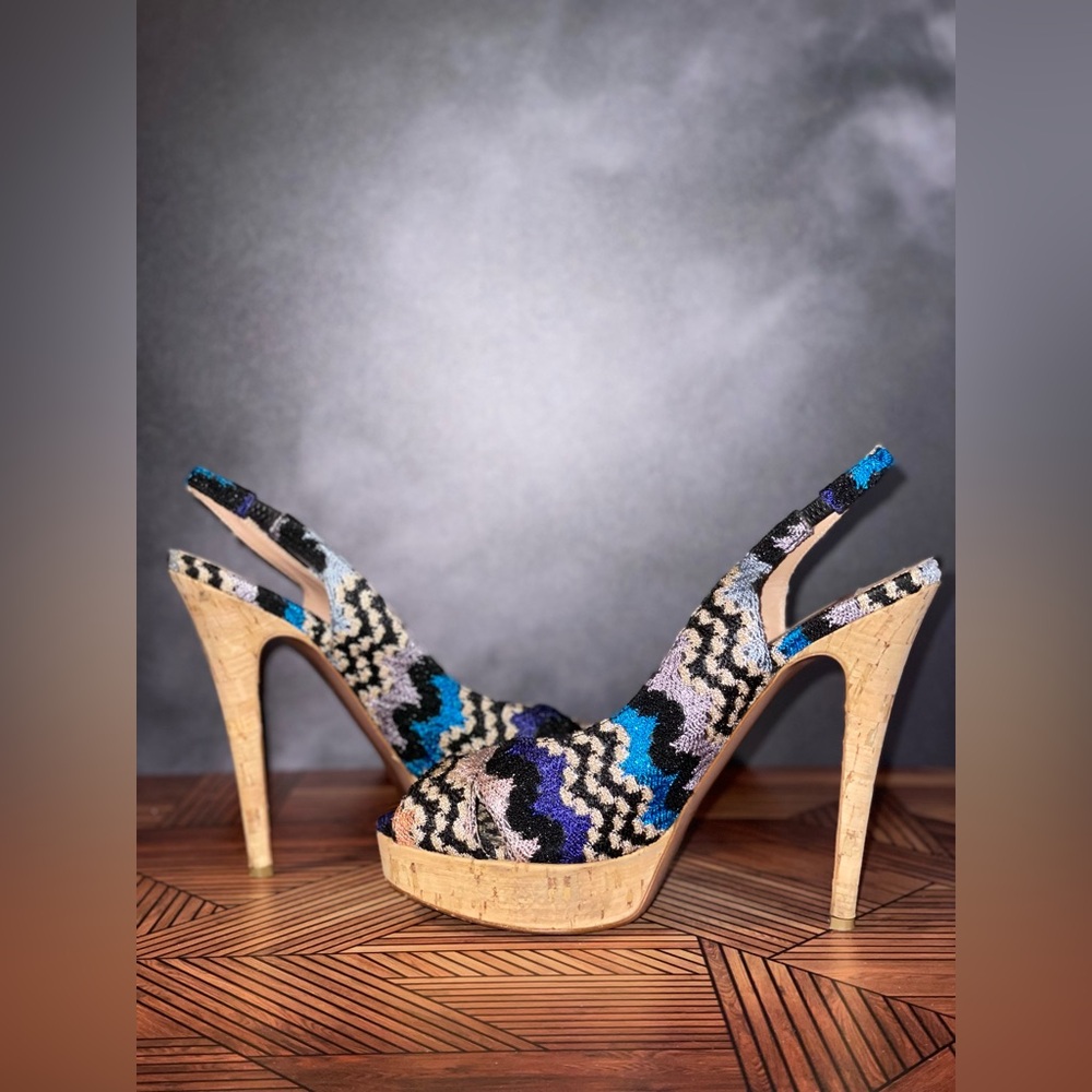 Missoni Cork and Patterned Heels Size 40